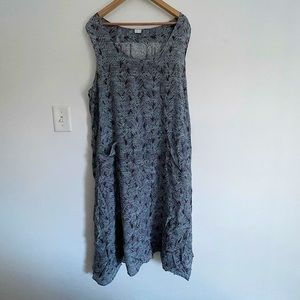 POETRY 100% Silk blue dress size US 18